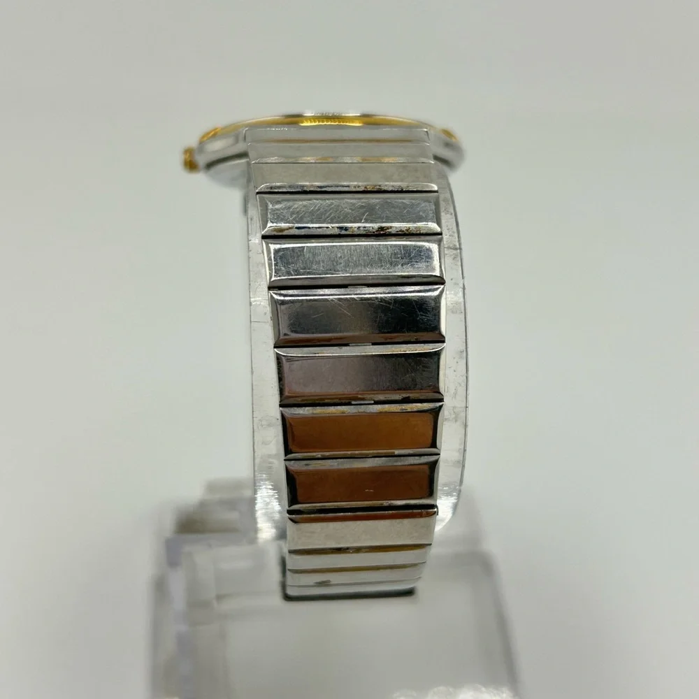 Vintage Bulova Quartz Silver and Gold stainless steel Watch #515